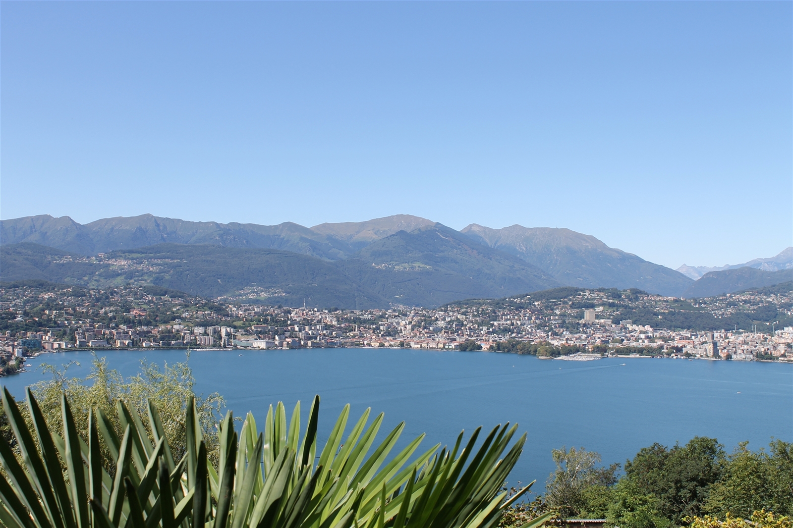 Blick vom Hotel Panorama über den Lago di Lugano